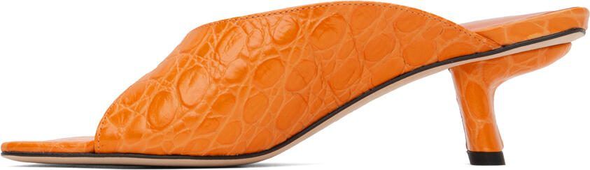 BY FAR Orange Huston Heeled Sandals - Picture 4