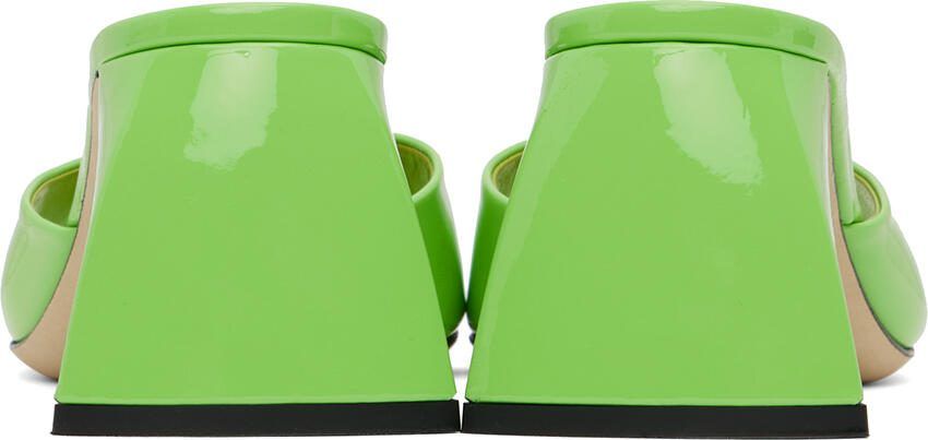 BY FAR SSENSE Exclusive Green Romy Mules