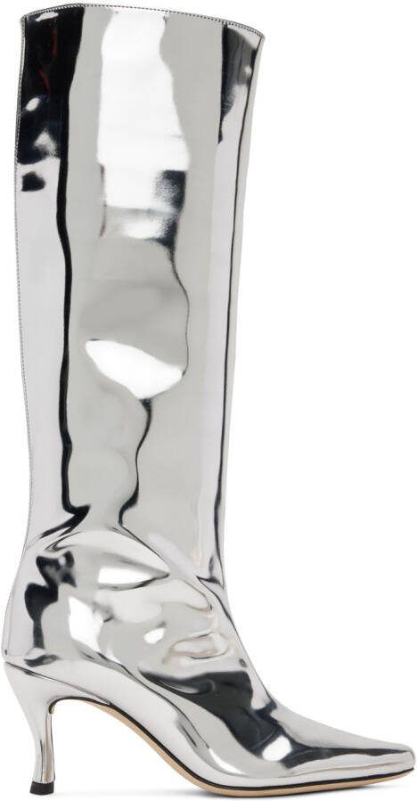 BY FAR Silver Stevie 42 Boots - Picture 5