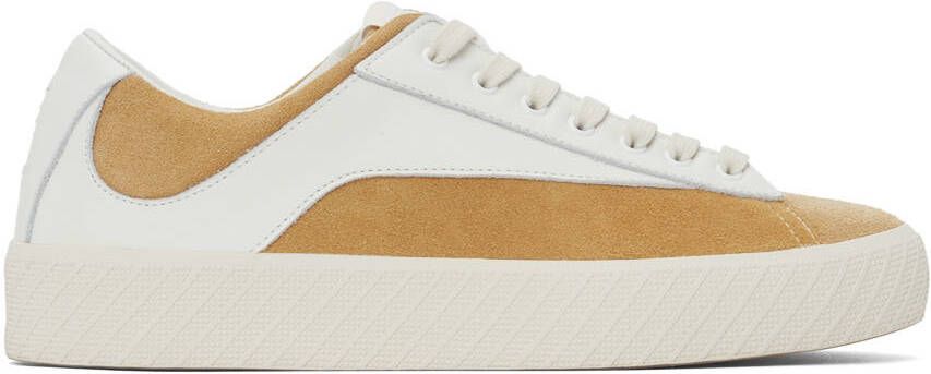 BY FAR White  Tan Suede Rodina Sneakers