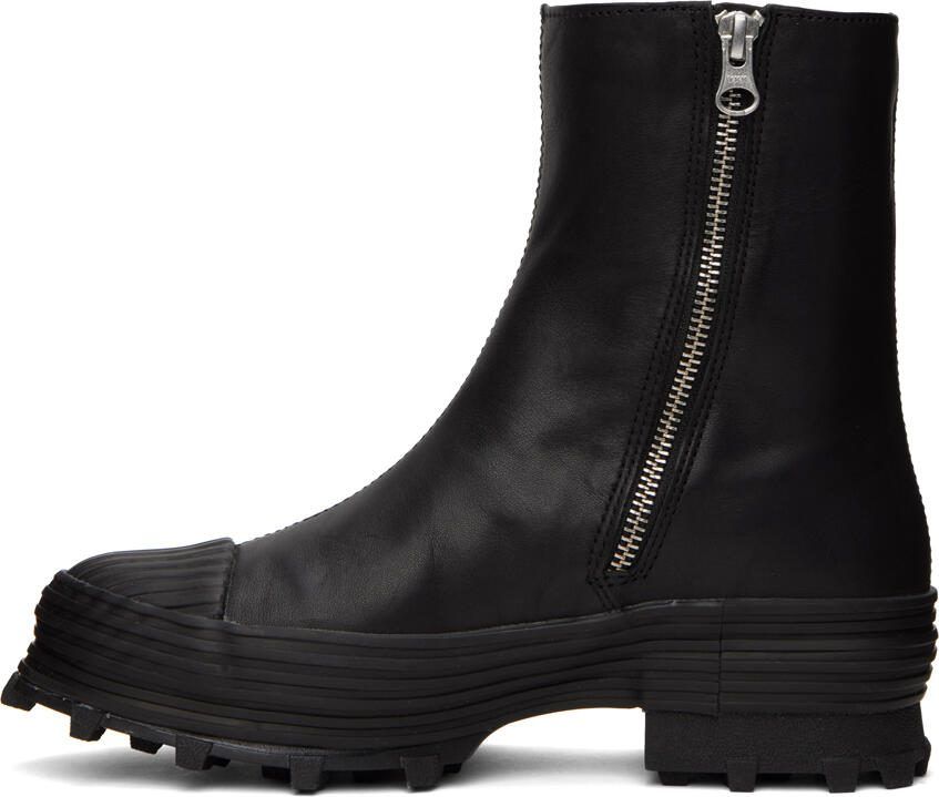 CAMPERLAB Black Calfskin Traktori Ankle Boots - Picture 3