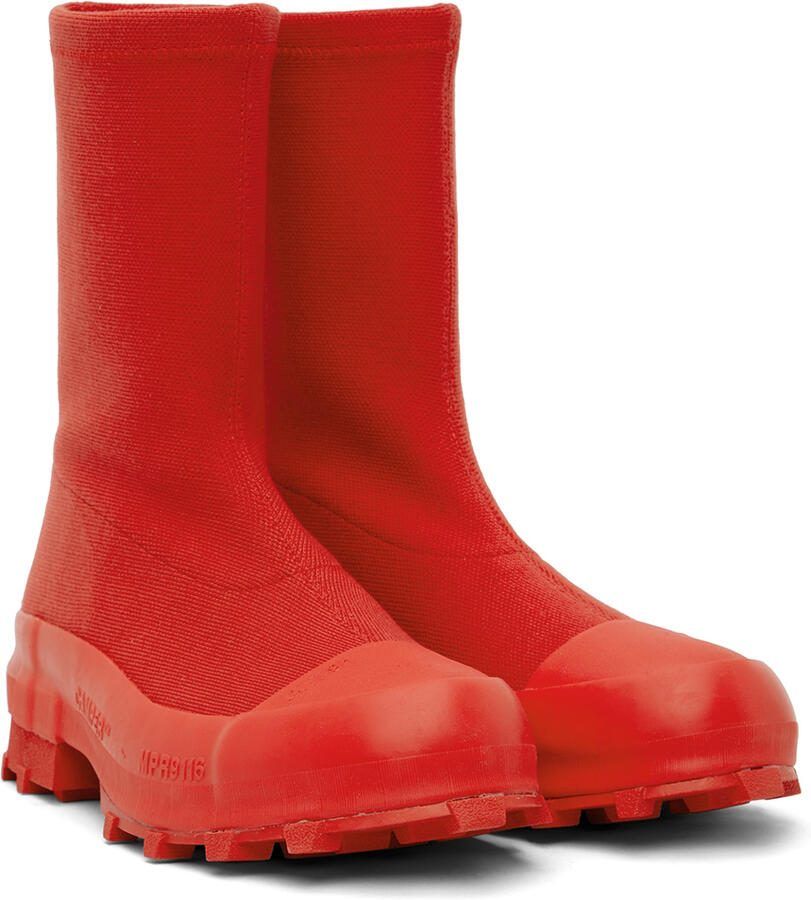 CAMPERLAB Red Tencel Traktori Boots