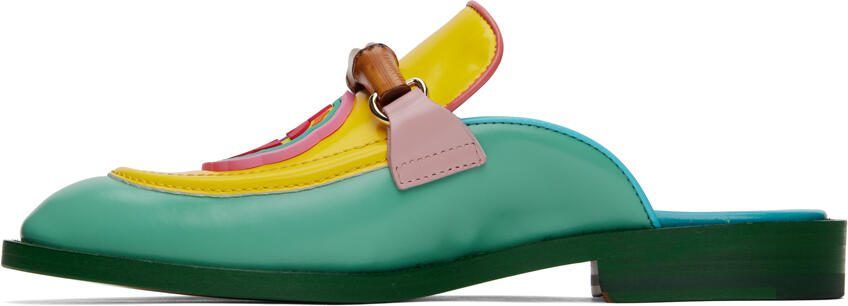 Casablanca Green  Yellow Memphis Mules - Picture 3