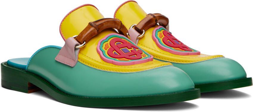 Casablanca Green  Yellow Memphis Mules - Picture 2