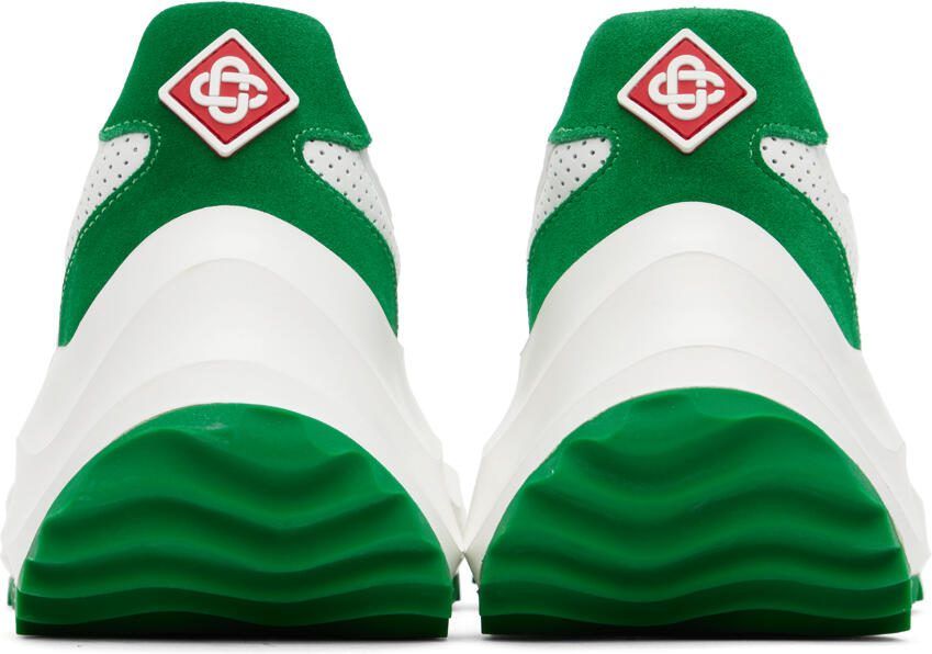 Casablanca White  Green Atlantis Sneakers