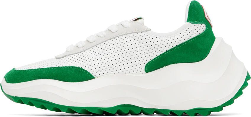 Casablanca White  Green Atlantis Sneakers - Picture 3
