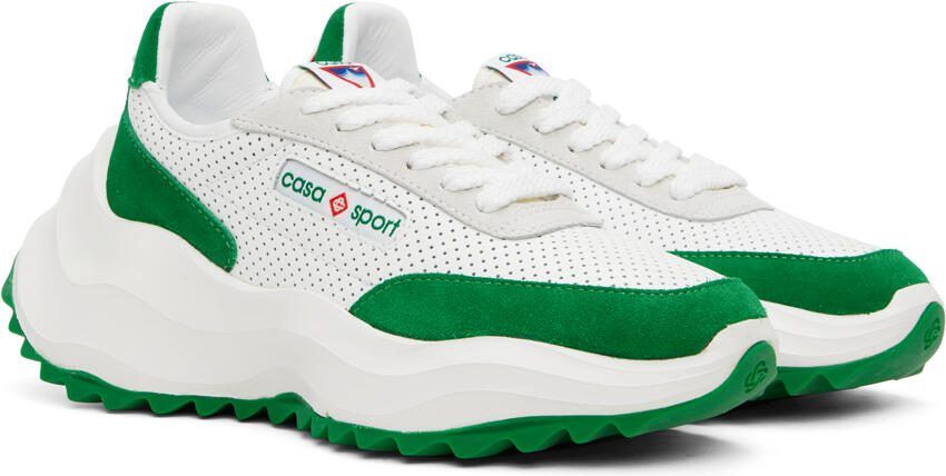 Casablanca White  Green Atlantis Sneakers - Picture 2