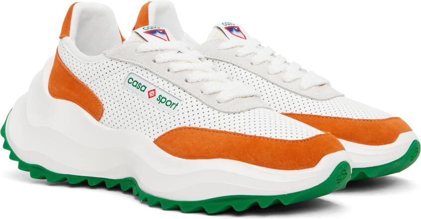Casablanca White  Orange Atlantis Sneakers - Picture 2