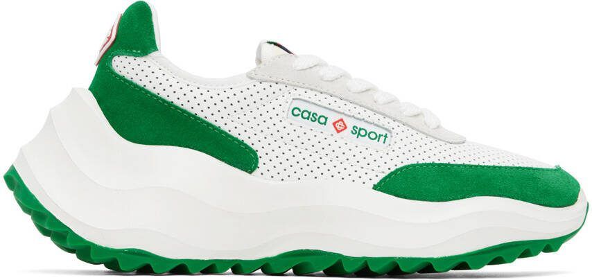Casablanca White  Green Atlantis Sneakers - Picture 5