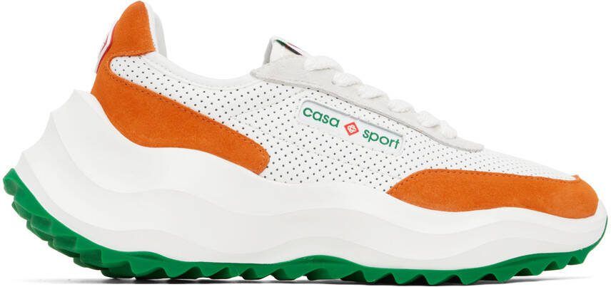 Casablanca White  Orange Atlantis Sneakers - Picture 5