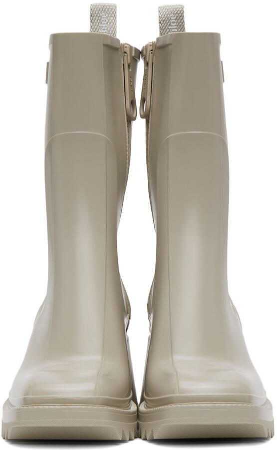 Chloé Beige Betty Rain Boots - Picture 2