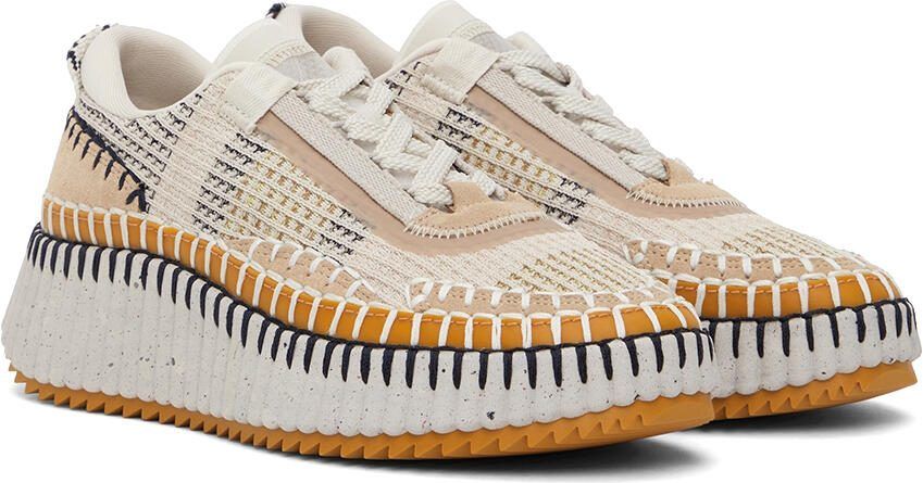 Chloé Beige Nama Sneakers - Picture 2