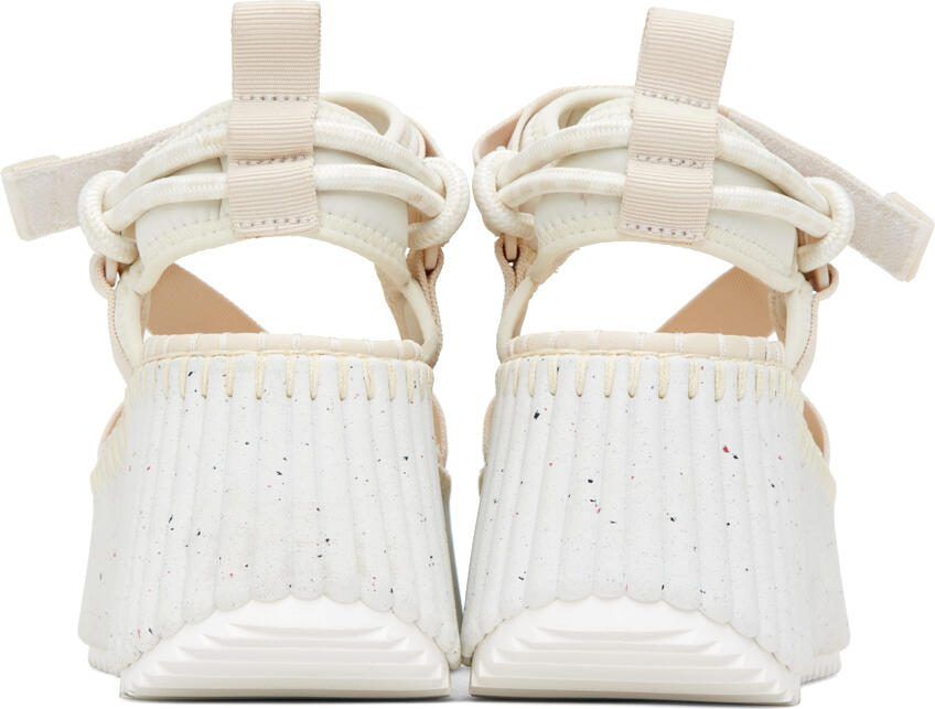 Chloé Beige Nama Wedge Sandals