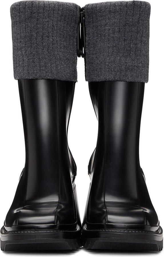 Chloé Black  Grey Betty Rain Boots - Picture 2