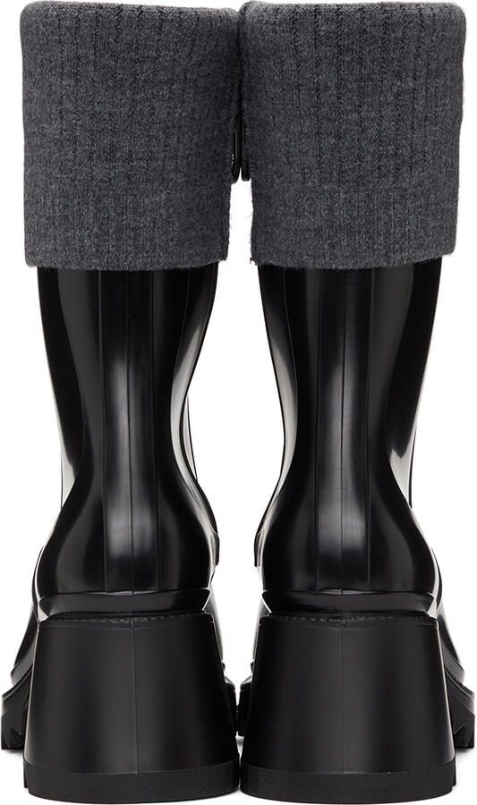 Chloé Black  Grey Betty Rain Boots - Picture 3