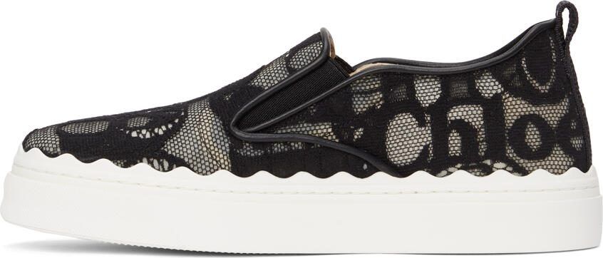 Chloé Black Lace Lauren Sneakers - Picture 4