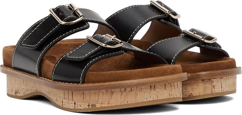 Chloé Black Marah Flat Sandals - Picture 2