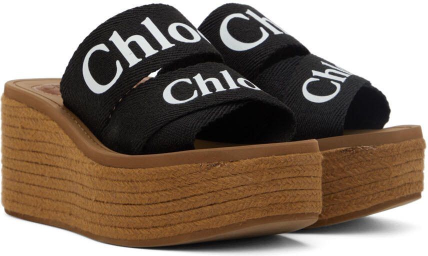 Chloé Black Woody Espadrilles - Picture 2