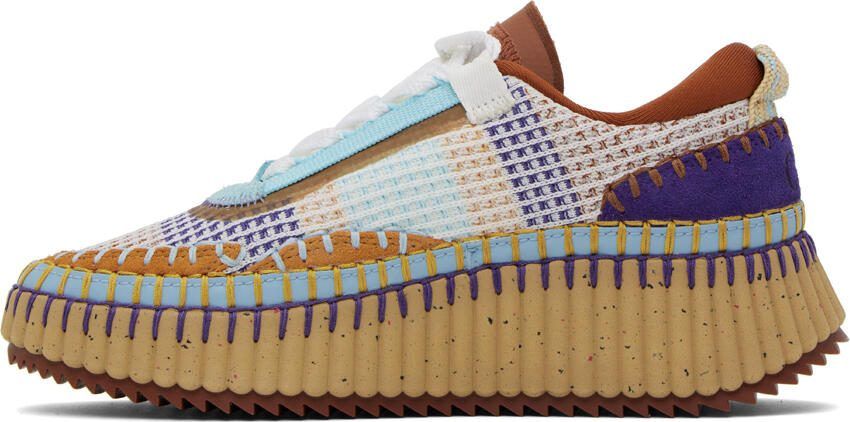 Chloé Blue  Brown Nama Sneakers - Picture 3
