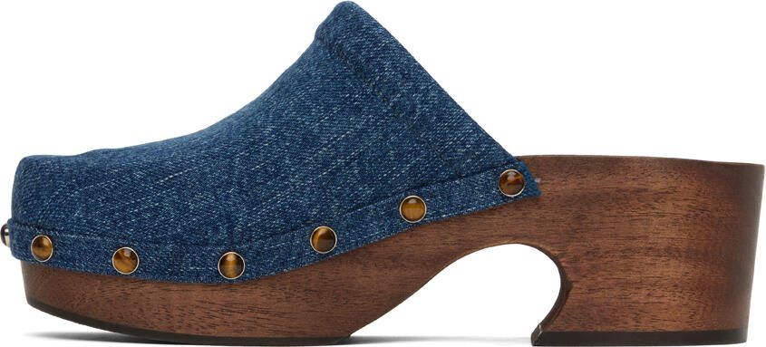 Chloé Blue Aurna Clogs - Picture 3