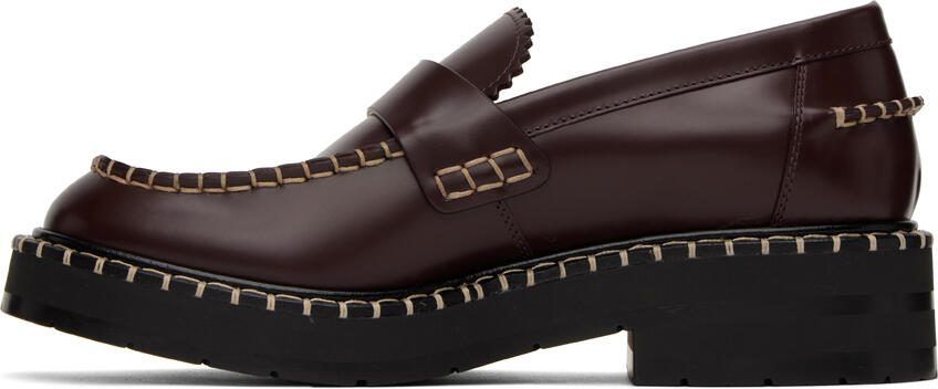 Chloé Burgundy Noua Loafers - Picture 2