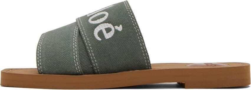 Chloé Green Woody Sandals - Picture 3