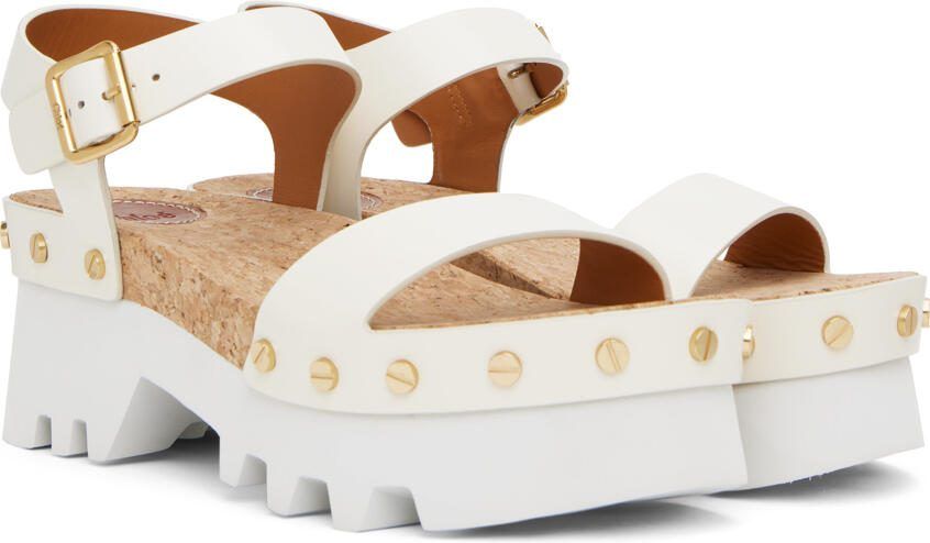 Chloé Off-White Owena Platform Sandals - Picture 2