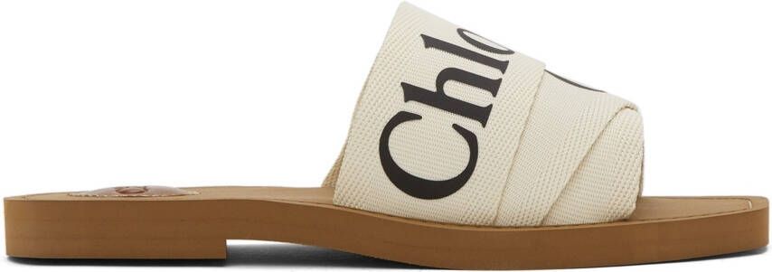Chloé Off-White Woody Flat Mules