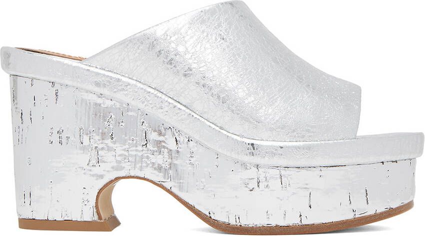 Chloé Silver Oli Platform Heeled Sandals - Picture 4