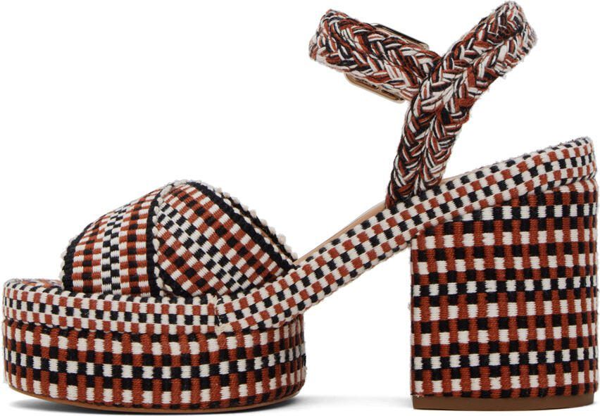 Chloé Tan  Black Odina Heeled Sandals - Picture 3