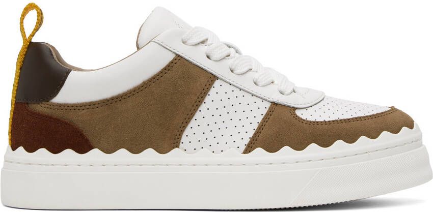 Chloé White  Brown Lauren Sneakers - Picture 5