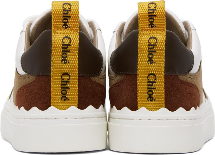 Chloé White  Brown Lauren Sneakers