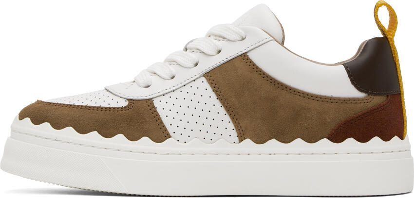 Chloé White  Brown Lauren Sneakers - Picture 3