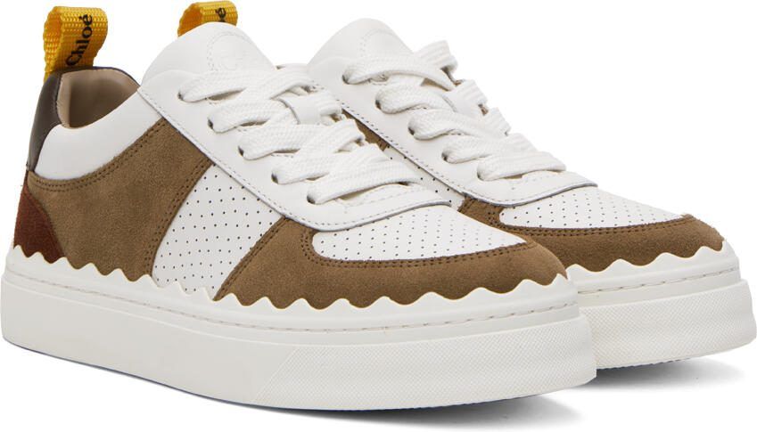 Chloé White  Brown Lauren Sneakers - Picture 2