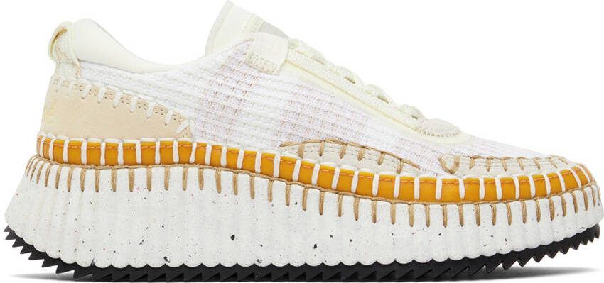 Chloé White  Pink Nama Sneakers