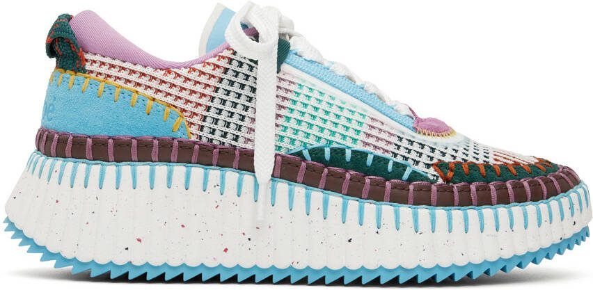 Chloé White  Purple Nama Sneakers - Picture 5