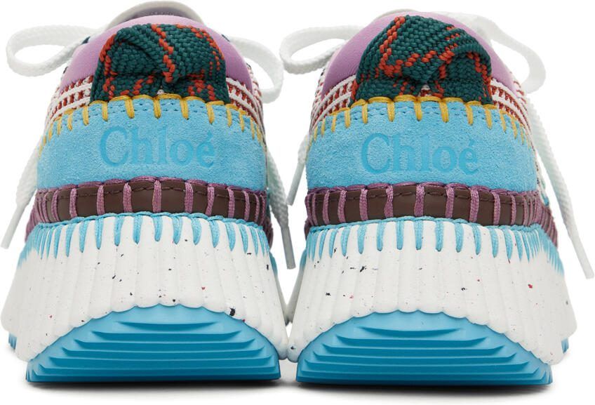 Chloé White  Purple Nama Sneakers