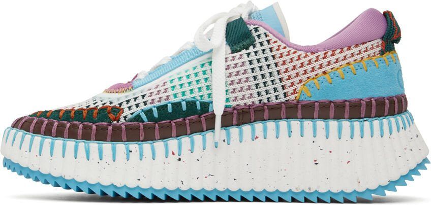 Chloé White  Purple Nama Sneakers - Picture 3