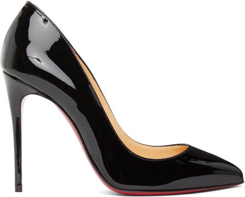 Christian Louboutin Black Patent Pigalle Follies 100 Heels - Picture 5