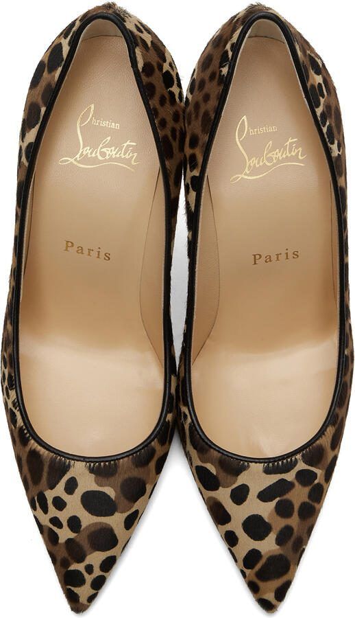 Christian Louboutin Beige Kate 100mm Heels - Picture 4