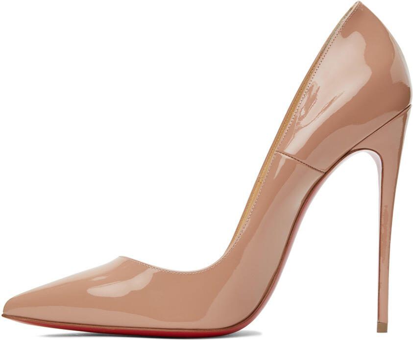 Christian Louboutin Beige Patent So Kate 120 Heels - Picture 3