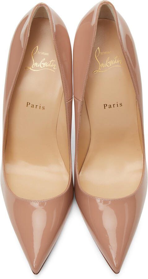 Christian Louboutin Beige Patent So Kate 120 Heels - Picture 4