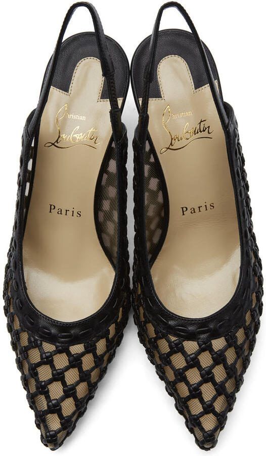 Christian Louboutin Black Cage  Sling 70 Heels