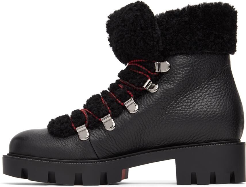 Christian Louboutin Black Edelvizer Flat Ankle Boots - Picture 3