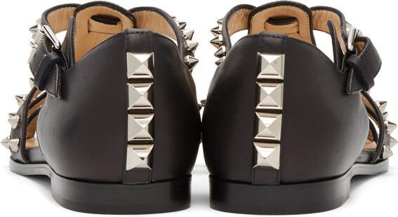 Christian Louboutin Black LoubiClou Flat Sandals - Picture 4
