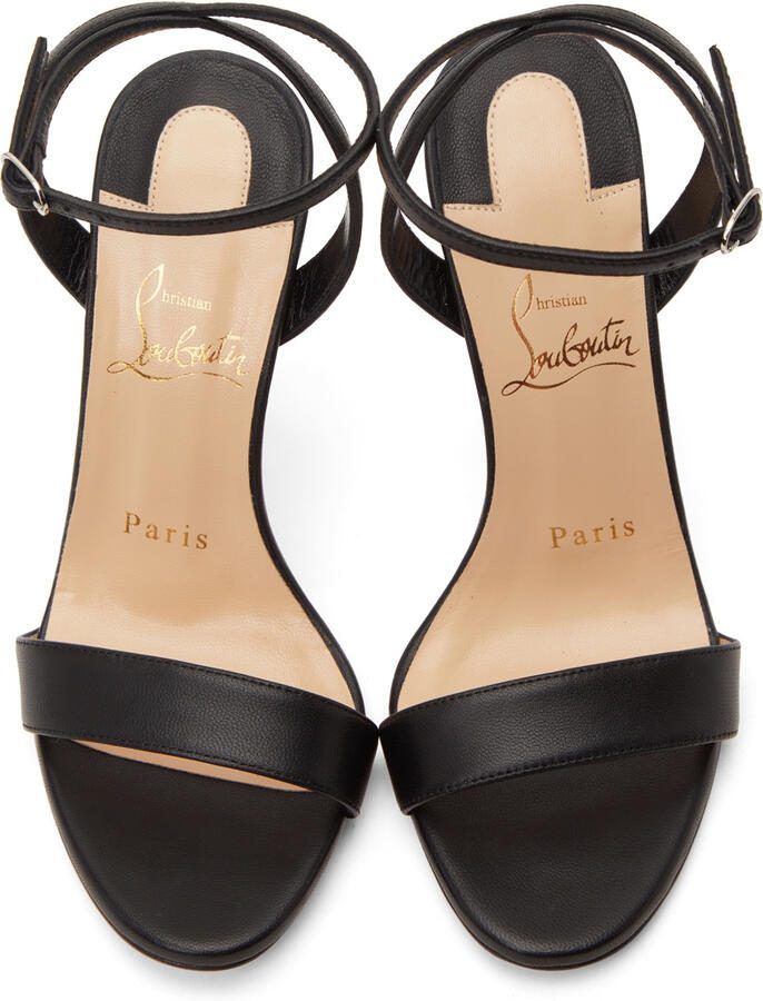 Christian Louboutin Black Loubigirl 100 Heeled Sandals - Picture 5