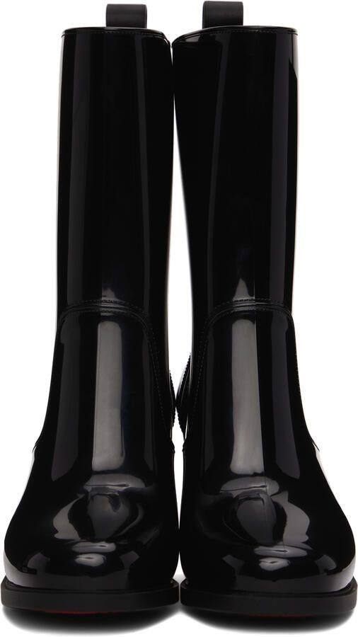 Christian Louboutin Black PVC Loubiran 70 Boots - Picture 2