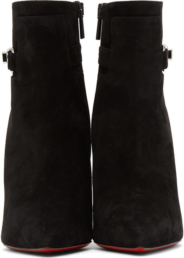 Christian Louboutin Black Suede Lock So Kate 100 Boots - Picture 2