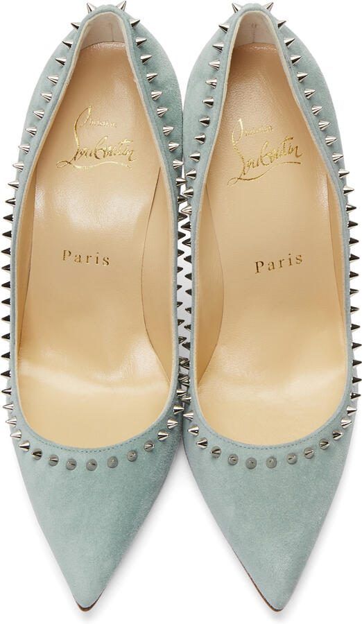 Christian Louboutin Blue Anjalina 100 Heels - Picture 2