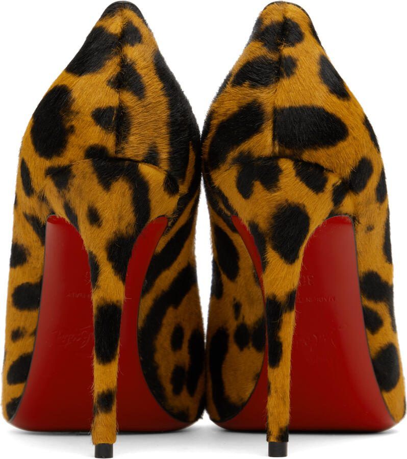 Christian Louboutin Orange  Black Kate 100 Heels